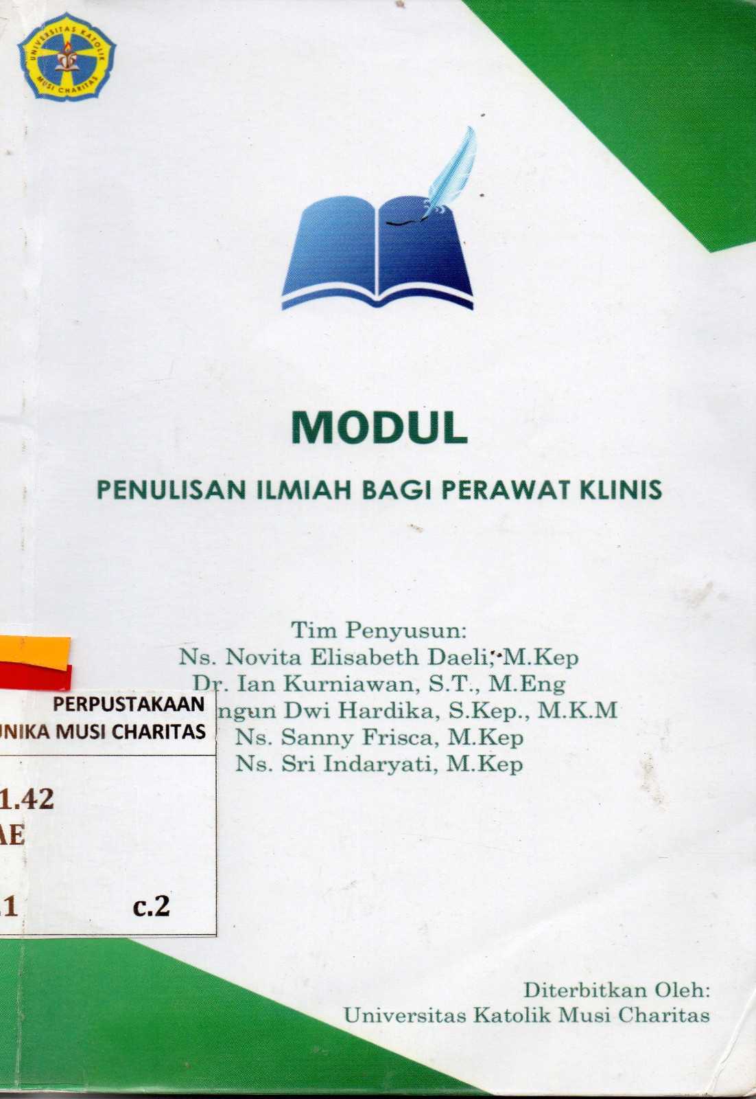 Modul Penulisan Ilmiah Bagi Perawat Klinis