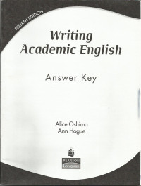 Writing academic english, answer key