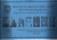 Daftar SIUP, gudang, pasar (tradisional & modern) provinsi sumatera selatan tahun 2013 buku II a