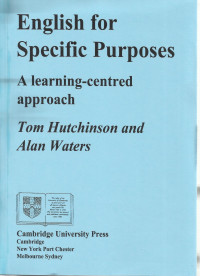 English for specific purposes a learning - centred approach