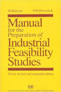 Manual For The Preparation of Industrial Feasibility Studies
