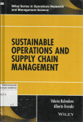 Sustainable Operations and Supply Chain Management