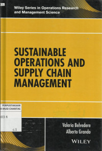 Sustainable Operations and Supply Chain Management