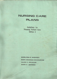 Nursing Care Plans Guildelines For Planning Patient Care