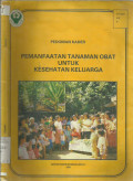 Pedoman Kader Pemanfaatan Tanaman Obat Untuk Kesehatan Keluarga