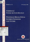 Interprestasi Standar Akuntansi Keuangan: Pengendalian Bersama Entitas: Kontribusi Nonmoneter Oleh Venturer
