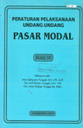 Peraturan Pelaksanaan Undang-Undang Pasar Modal 3