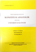 Konstitusi Apostolik : tentang universitas Katolik