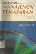 Manajemen Pemasaran 2 : analisis,perencanaan, implementasi dan pengendalian