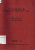 Introduction To Sequencing And Scheduling