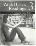 Teacher's manual world class readings 3